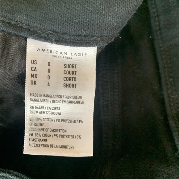 🎀3/$25🎀 American Eagle size 0S Ne(x)t Level Stretch black jeans, EUC - Picture 5 of 6
